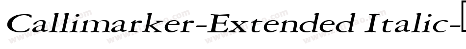 Callimarker-Extended Italic字体转换